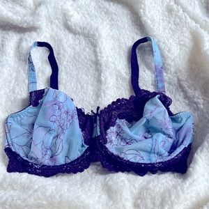 Whimsy purple and blue bra